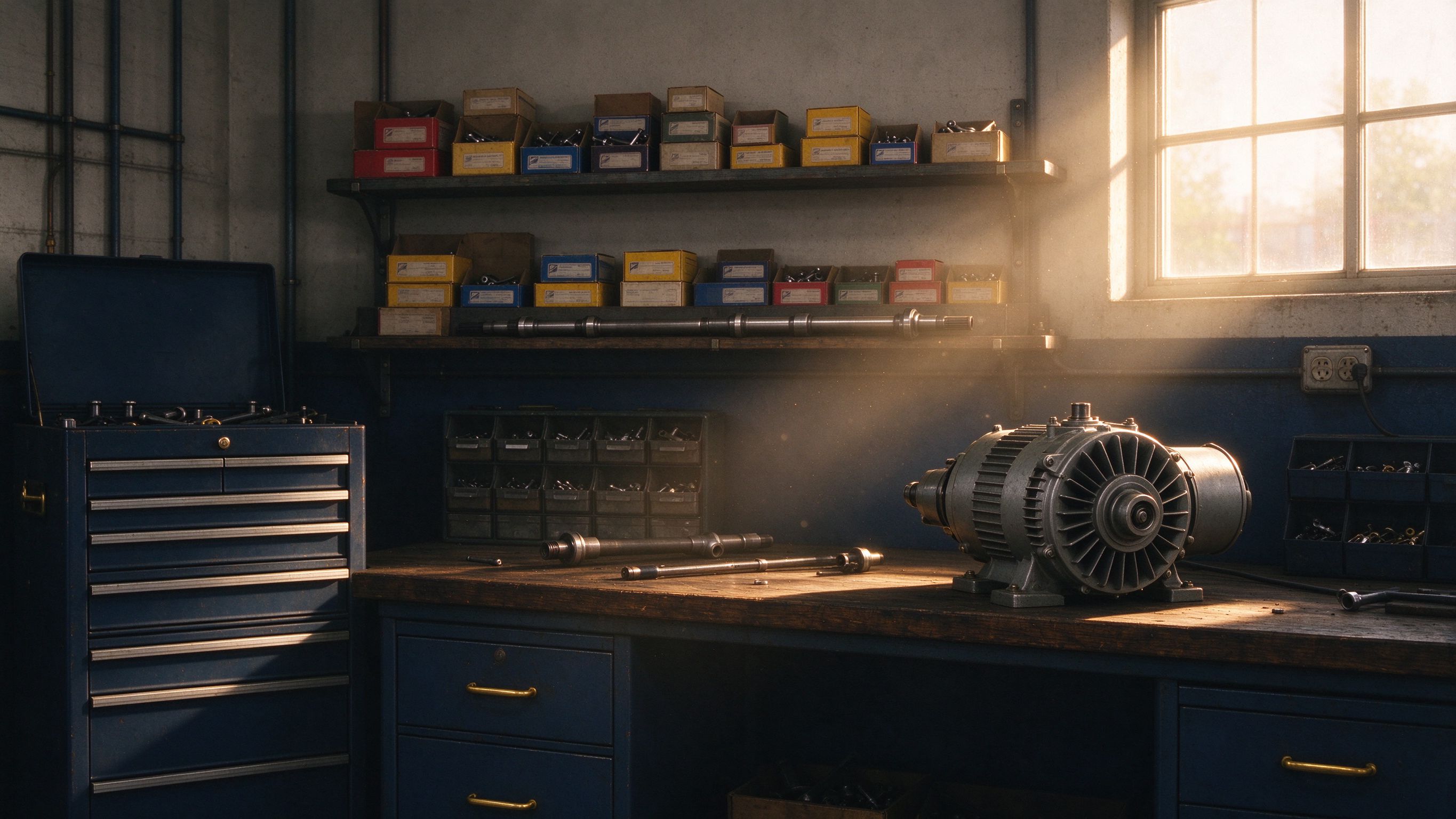 Classic American auto workshop